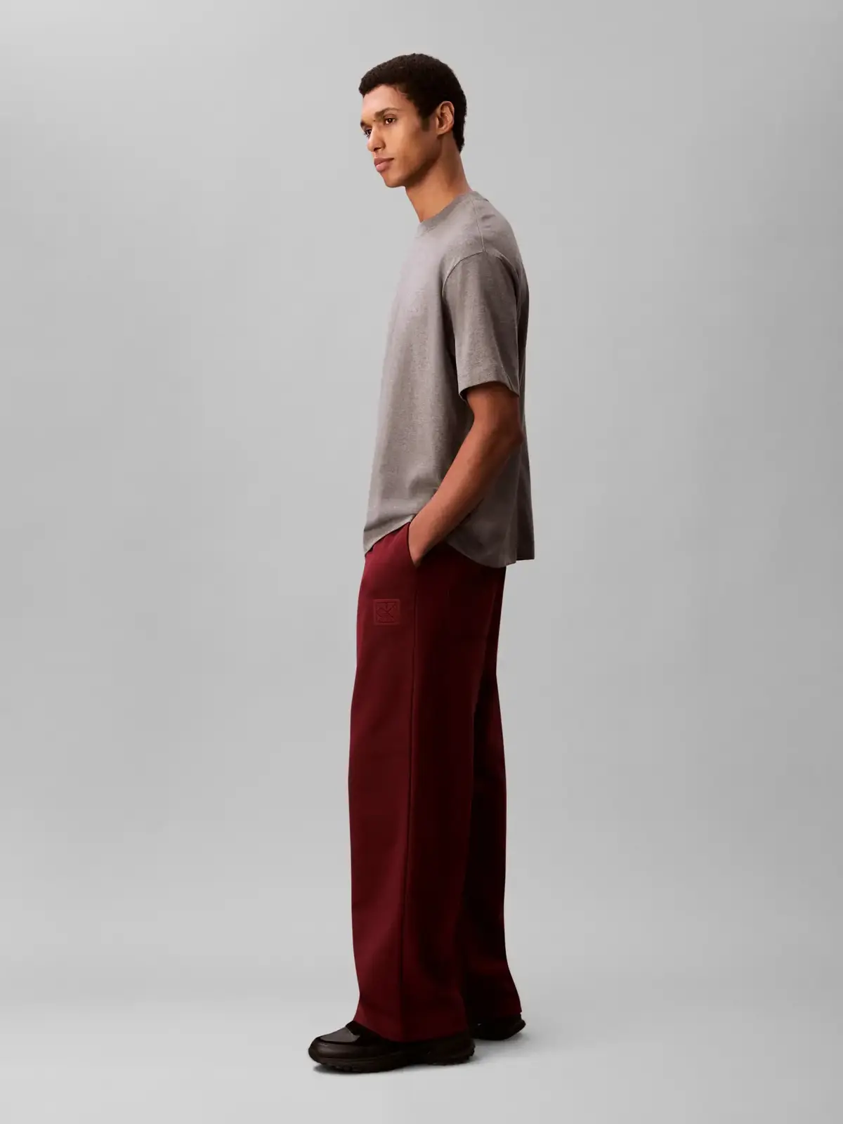 Calvin Klein PREMIUM TERRY CK Bordo Erkek Eşofman Alt