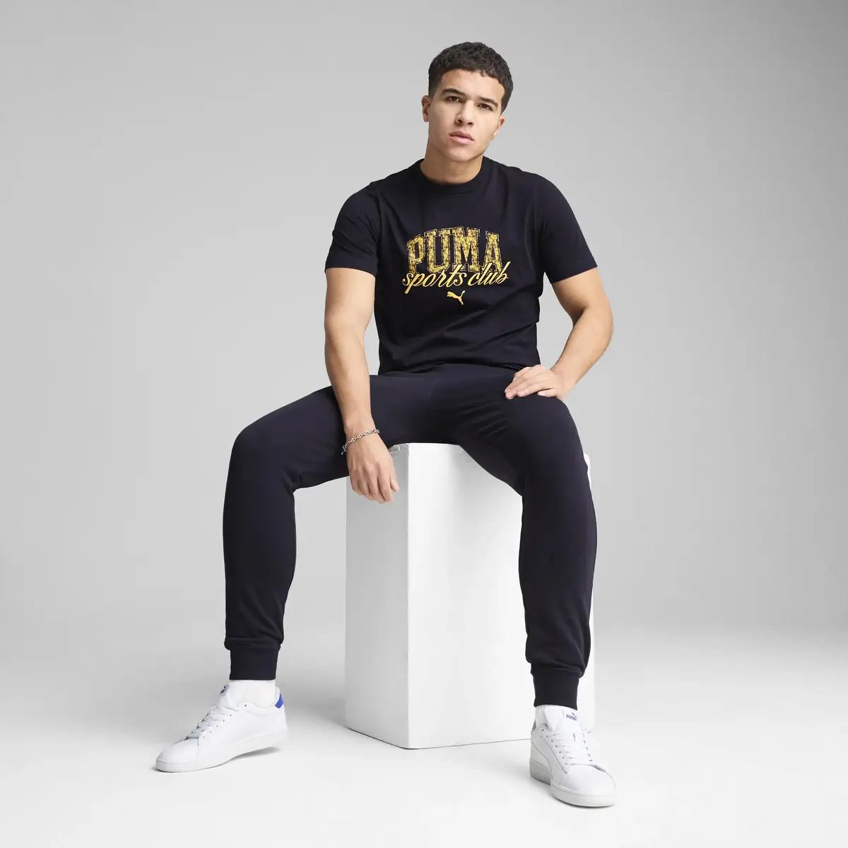 PUMA CLASS Graphic Tee Lacivert Erkek T-Shirt