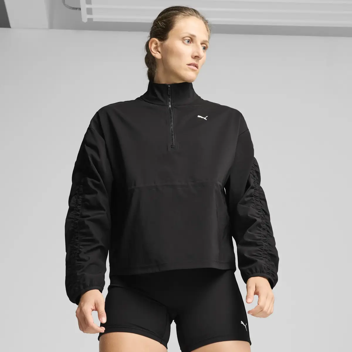 PUMA TROPICAL AOP WOVEN JACKET Siyah Kadın Ceket