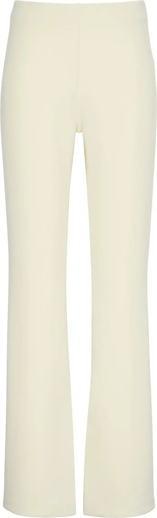 Calvin Klein Tailored Knit Pull On Flare Pant Kadın Krem Pantolon