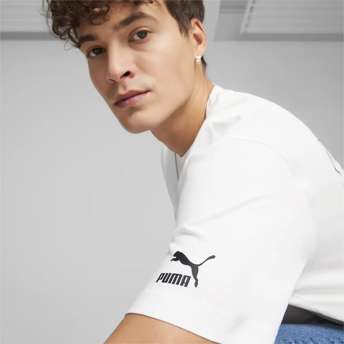 Puma TEAM FOR THE FANBASE Graphic Tee Beyaz Erkek T-Shirt
