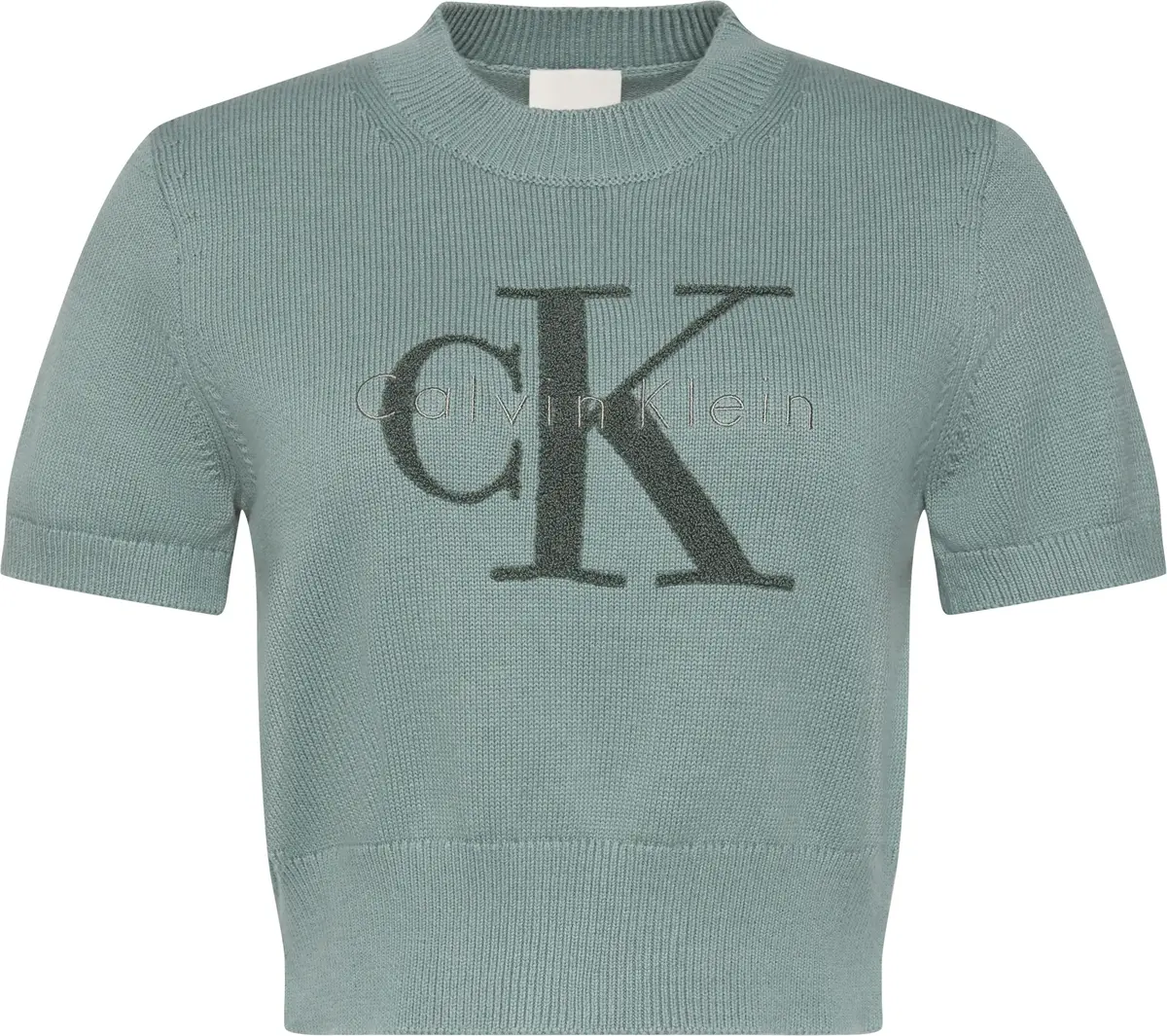 Calvin Klein CHUNKY COTTON GRAPHIC VEST Kadın Turkuaz T-Shirt