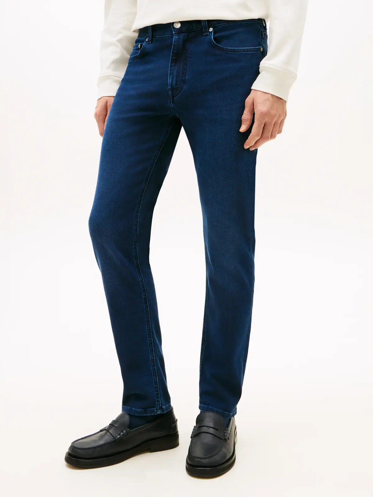 Tommy Hilfiger SLIM BLEECKER PSTR S, 1BO Mavi Erkek Kot Pantolon