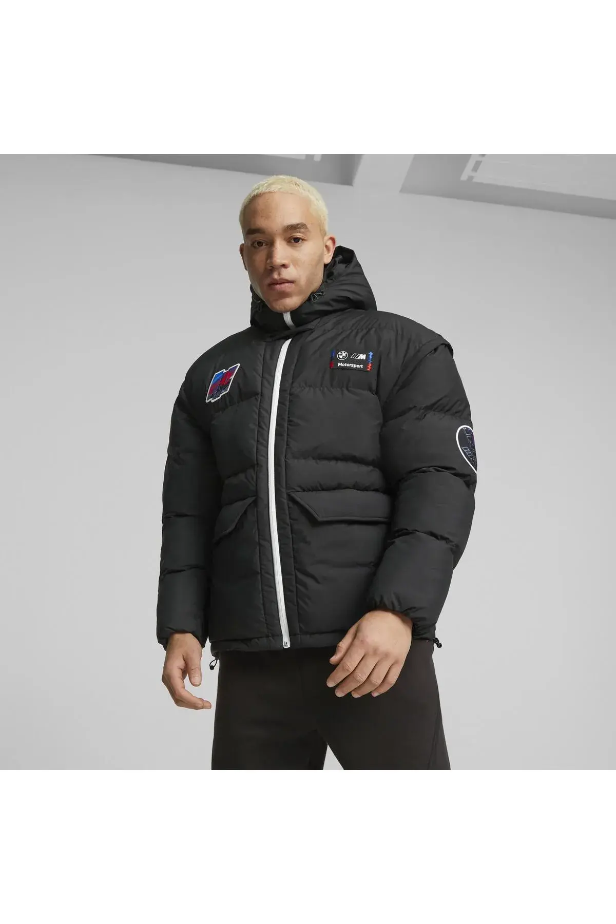 Puma BMW MMS Statement Race Jkt Siyah Erkek Fermuarlı Sweatshirt