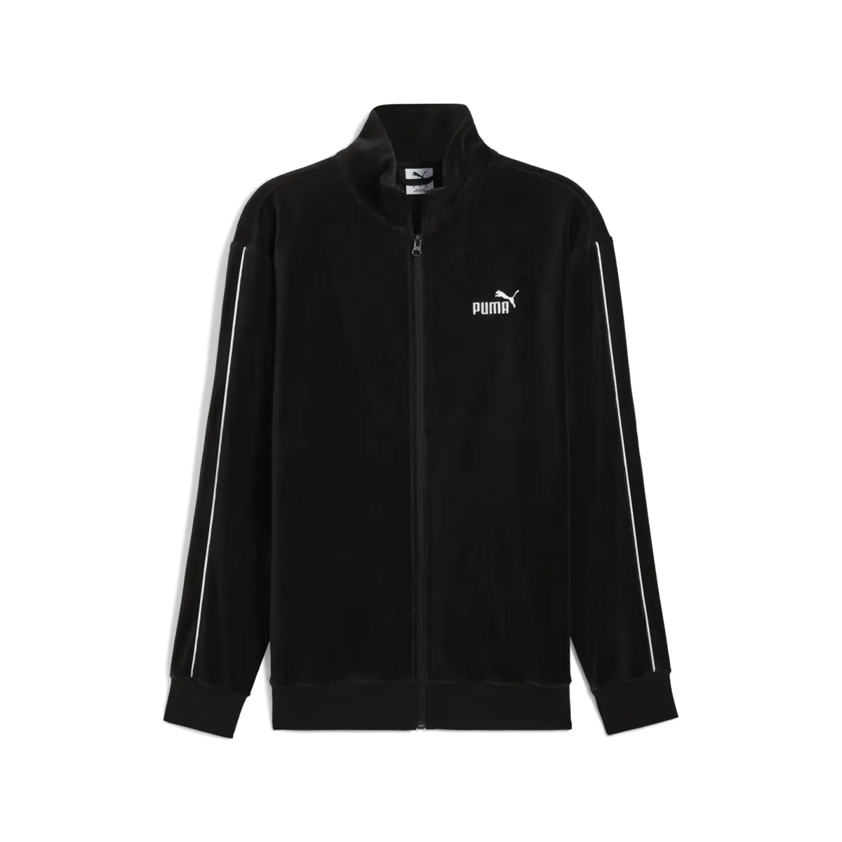 Puma ESS ELEVATED Velour Jacket Siyah Erkek Fermuarlı Üst