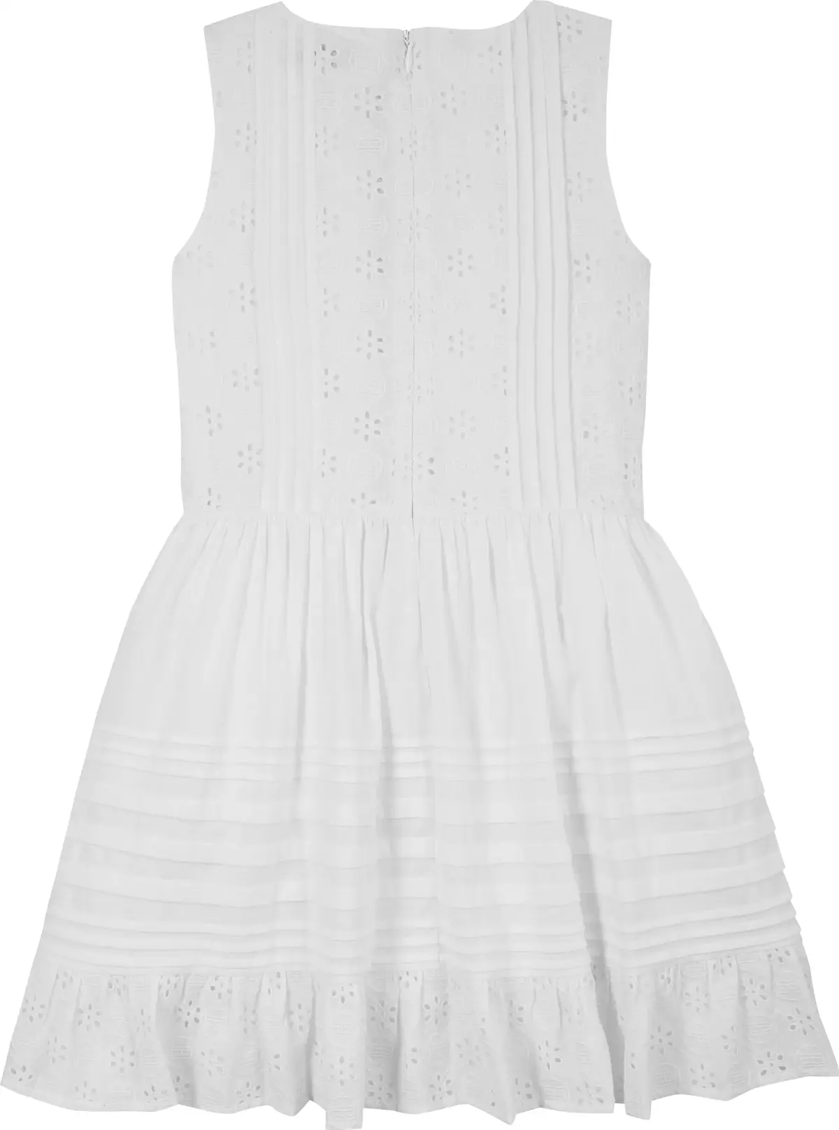 Tommy Hilfiger EMBROIDERED COTTON D, YBR Beyaz Kız Çocuk Elbise-Etek