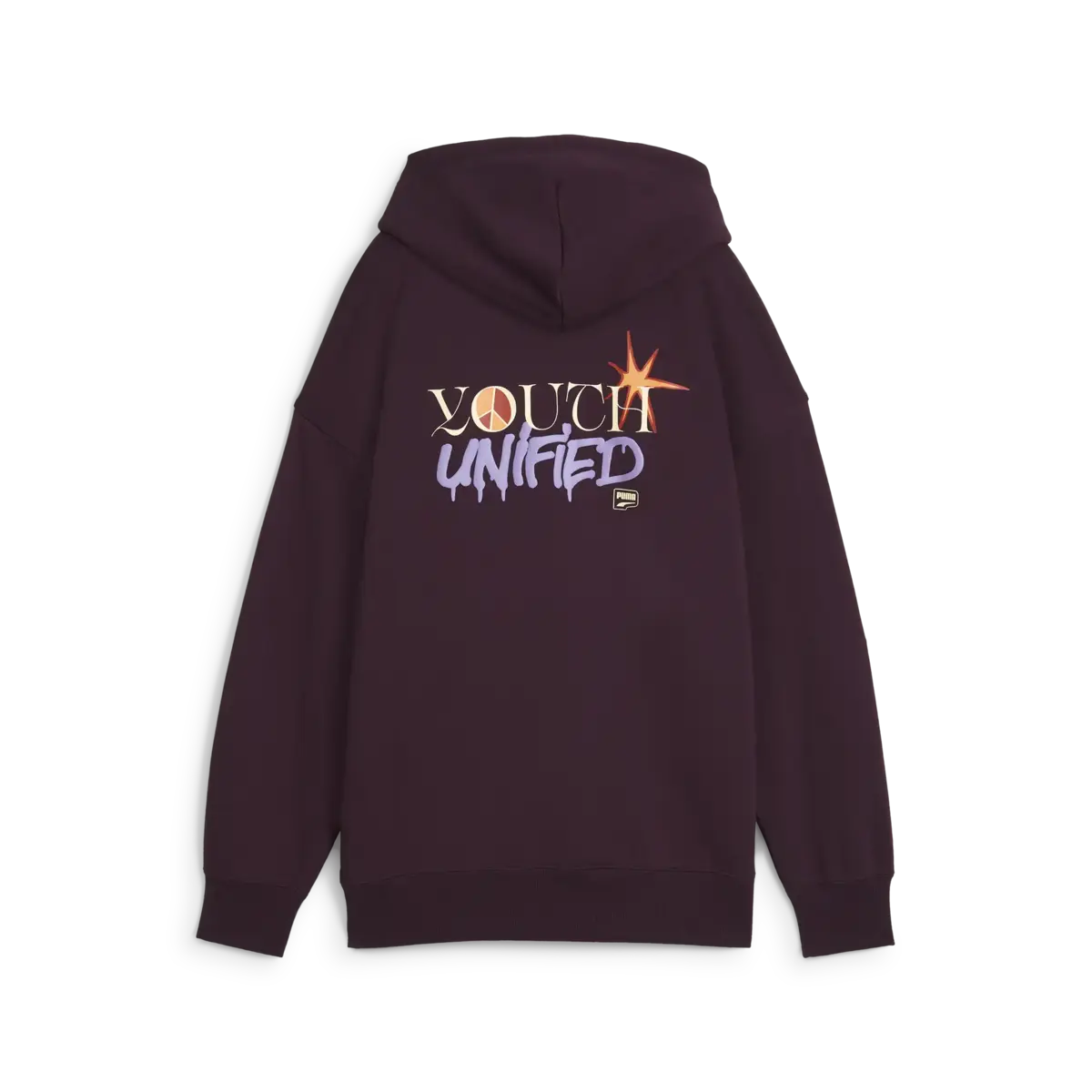 Puma DOWNTOWN Oversized Hoodie Bordo Kadın Sweatshirt