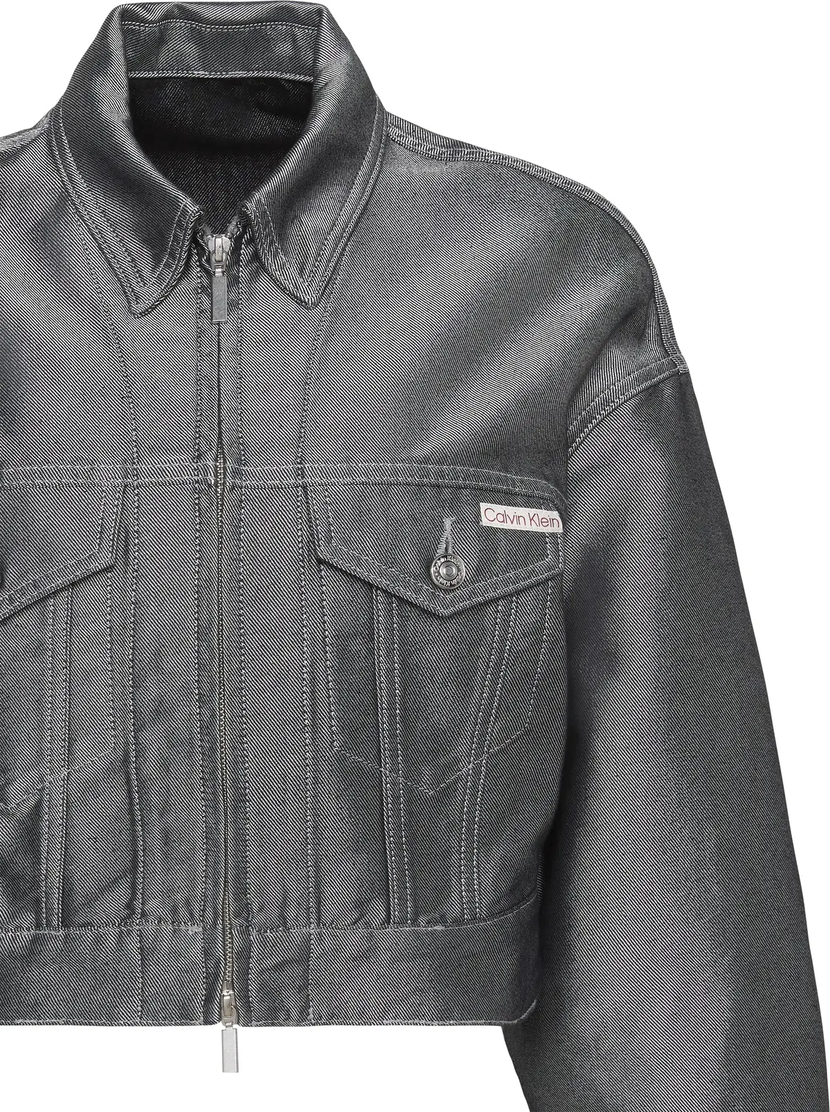 Calvin Klein DENIM BOMBER JACKET DENIM SHINE Kadın Siyah Kot Ceket