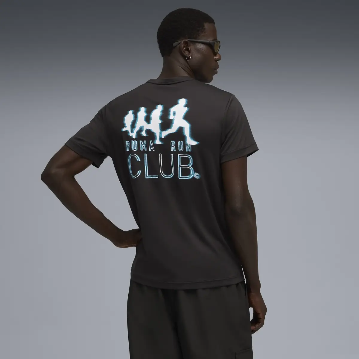 Puma M Run Club Graphic Tee Siyah Erkek T-Shirt & Polo