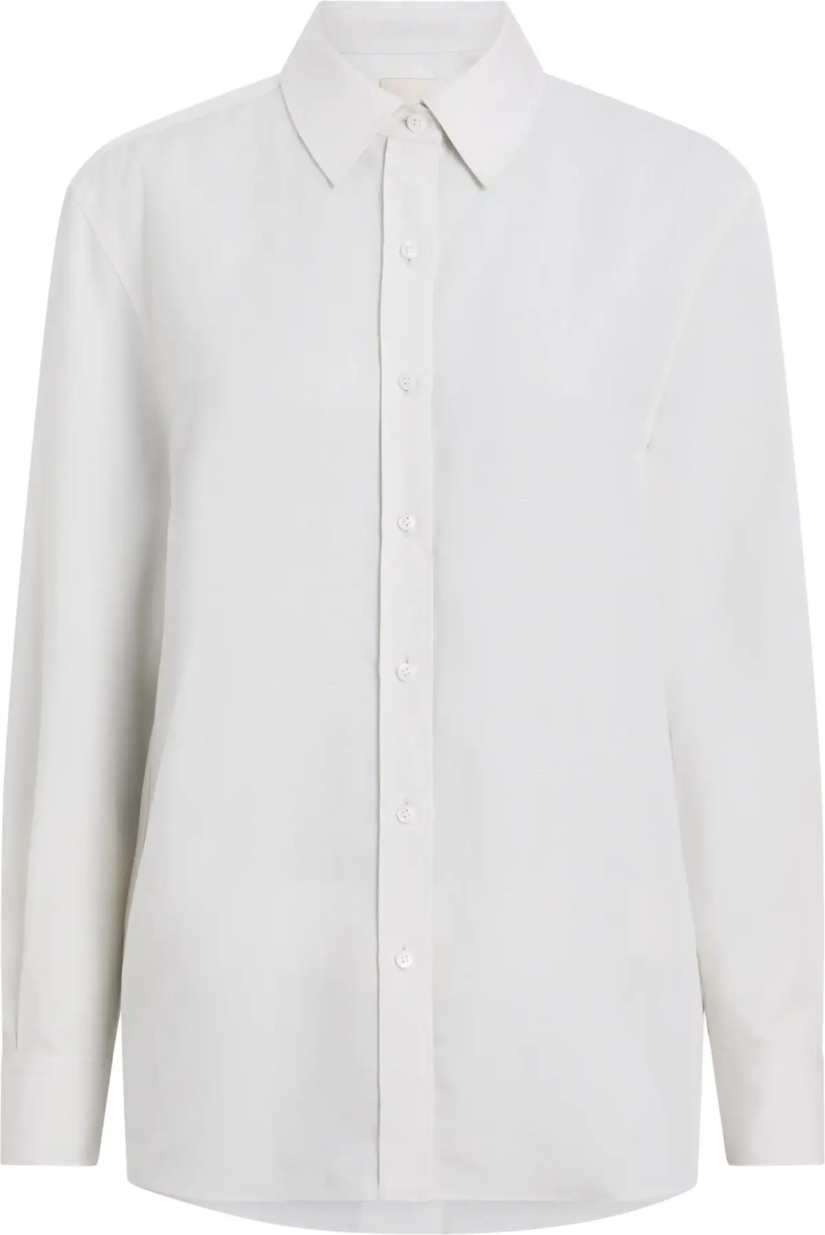 Calvin Klein LINEN BLEND LS REGUL, ADA Beyaz Kadın Gömlek