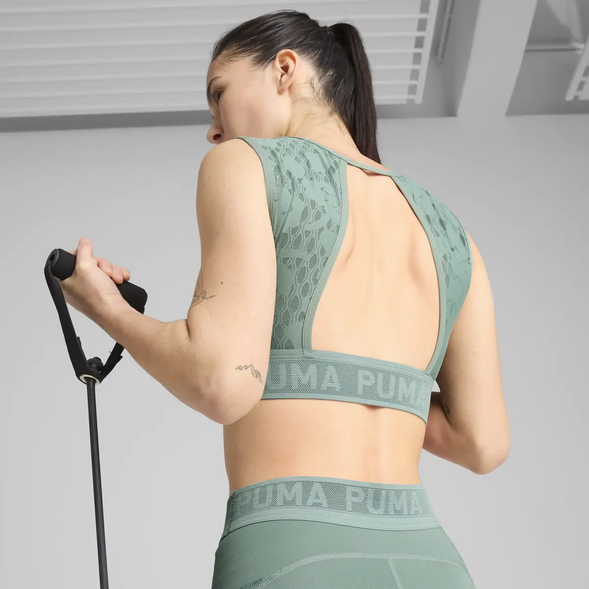 PUMA MOVE LACE BRA Yeşil Kadın Spor Sütyeni