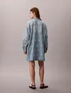 Calvin Klein DENIM SHIRTDRESS CK DISTRESSED I Mavi Kadın Elbise