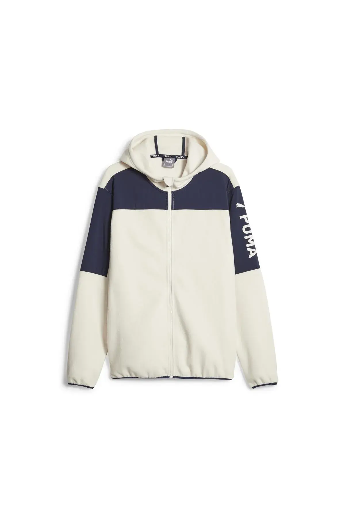 Puma Fit Hybrid Polar Fleece/Woven Jacket Kırık Beyaz Erkek Ceket
