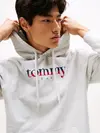 Tommy Hilfiger TJM REG DNA HOODIE Gri Erkek Kapüşonlu Regular Fit Sweatshirt