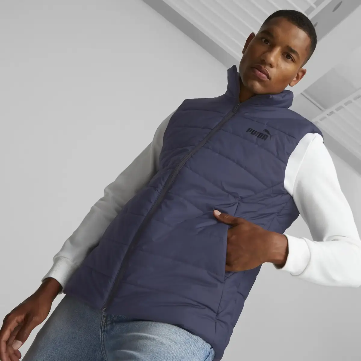Puma Ess Padded Vest Mavi Erkek Şişme Yelek
