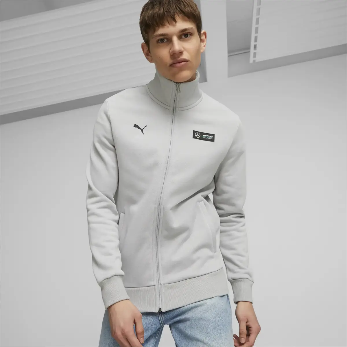 Puma MAPF1 ESS Fleece Jacket Gri Erkek Ceket