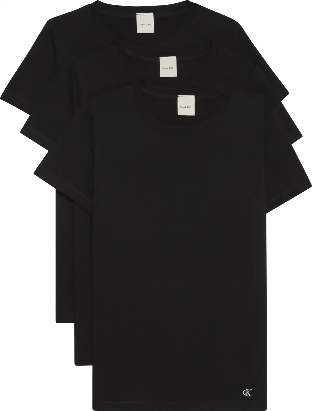 Calvin Klein COTTON TEE 3PK Siyah Kadın T-Shirt