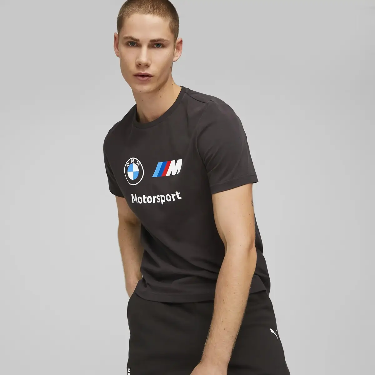 Puma BMW MMS ESS Logo Tee Siyah Erkek/Unisex T-Shirt