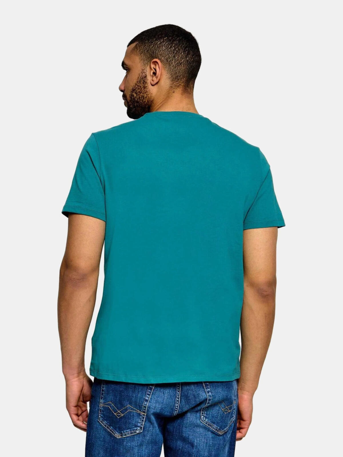 Calvin Klein SS CLASSIC MONOGRAM, 8ZU Mavi Erkek T-Shirt