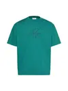 Calvin Klein SS 16S LINEN APPLIQU, 8ZU Yeşil Erkek T-Shirt