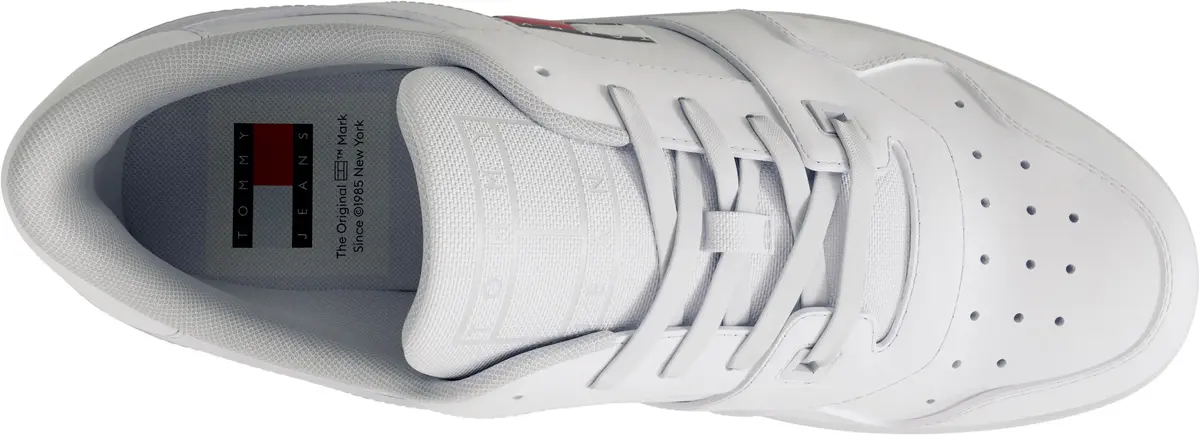 Tommy Hilfiger TJW RETRO BASKET ESS, YBS Beyaz Kadın Spor Ayakkabı & Sneaker