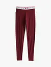 Tommy Hilfiger ESSENTIALS RW TAPE L Kadın Bordo Tayt
