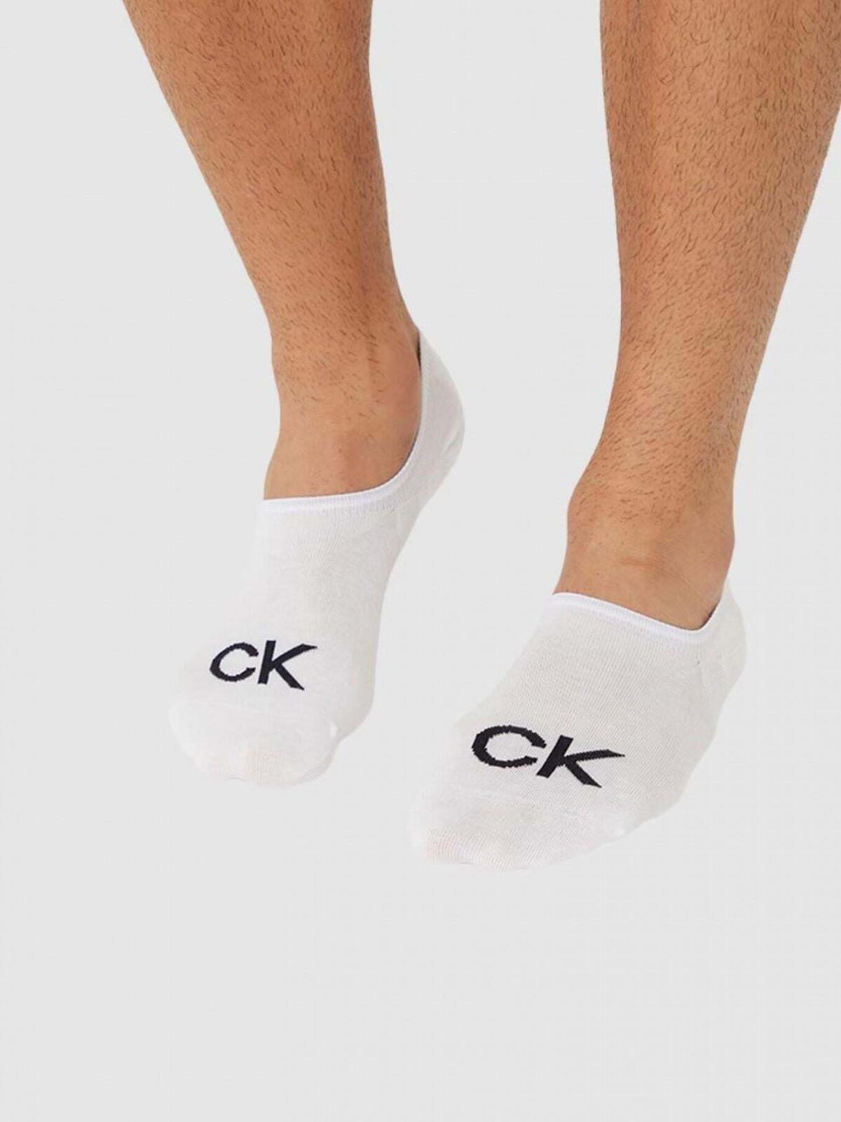 Calvin Klein CK MEN FOOTIE HIGH Beyaz Erkek 2li Çorap Set
