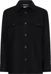 Tommy Hilfiger WOOL BLEND SHACKET Kadın Siyah Blazer