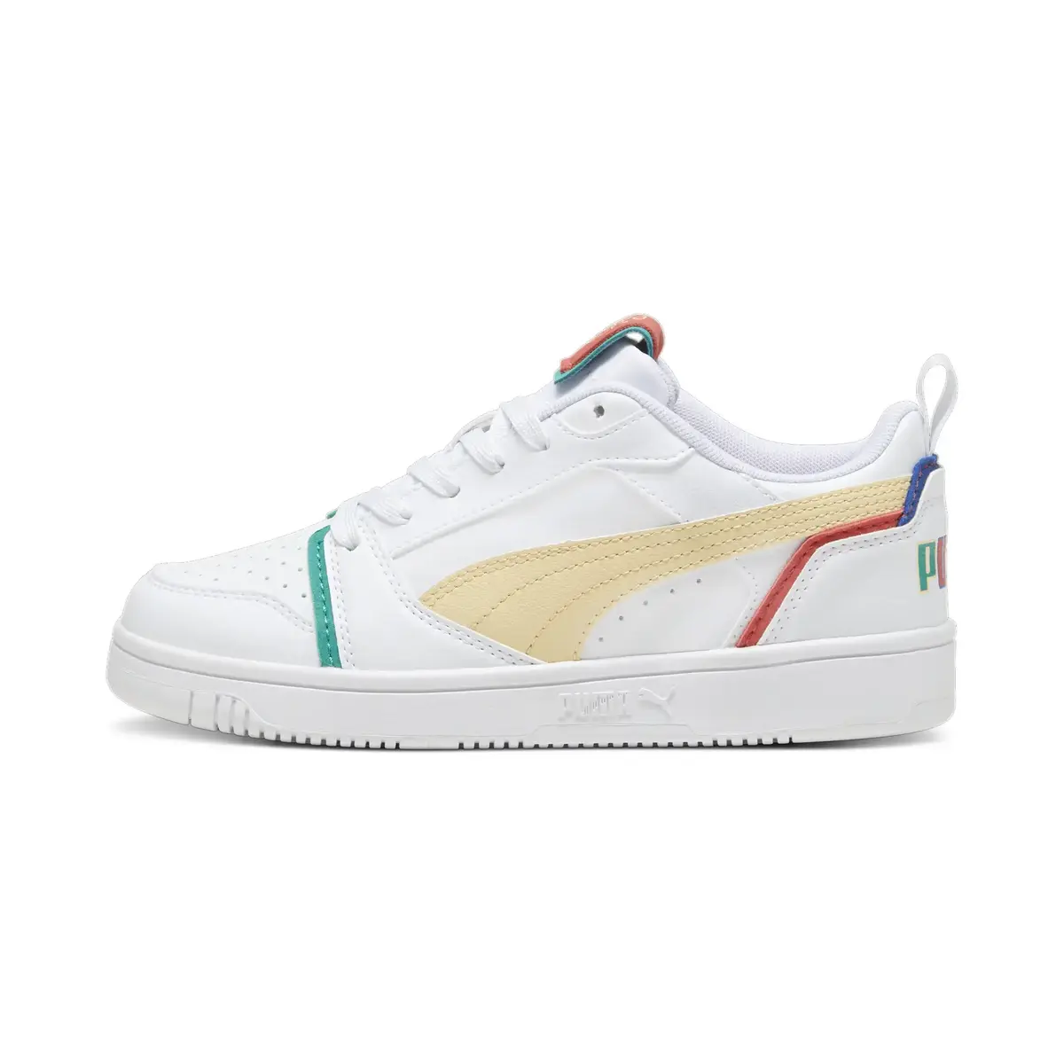 Puma Rebound V6 Lo Ready, Set, Better Jr Beyaz Kadın Günlük Spor Ayakkabı