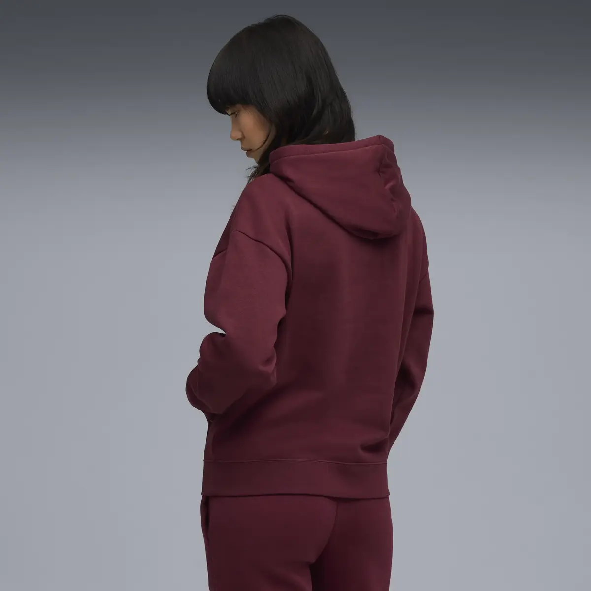 PUMA ESS Small No. 1 Logo Hoodie Bordo Kadın Sweatshirt