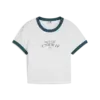 Puma DOWNTOWN Graphic Baby Tee Beyaz Kadın Tişört
