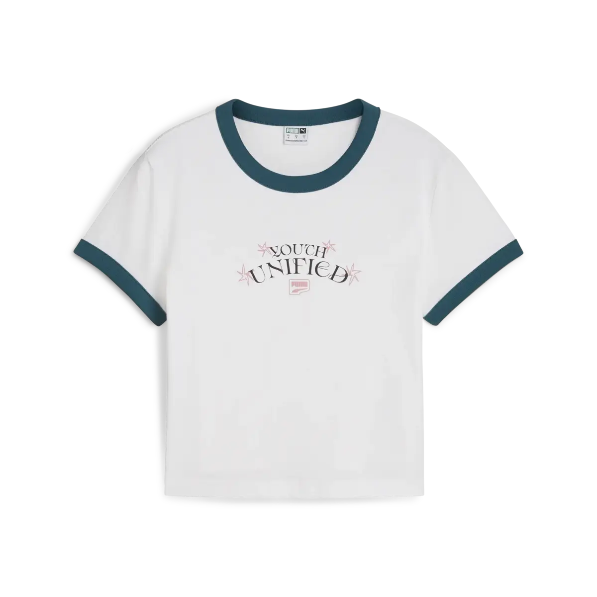 Puma DOWNTOWN Graphic Baby Tee Beyaz Kadın Tişört