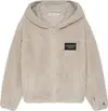 Calvin Klein TEDDY STACK LOGO ZIP Kadın Krem Kazak