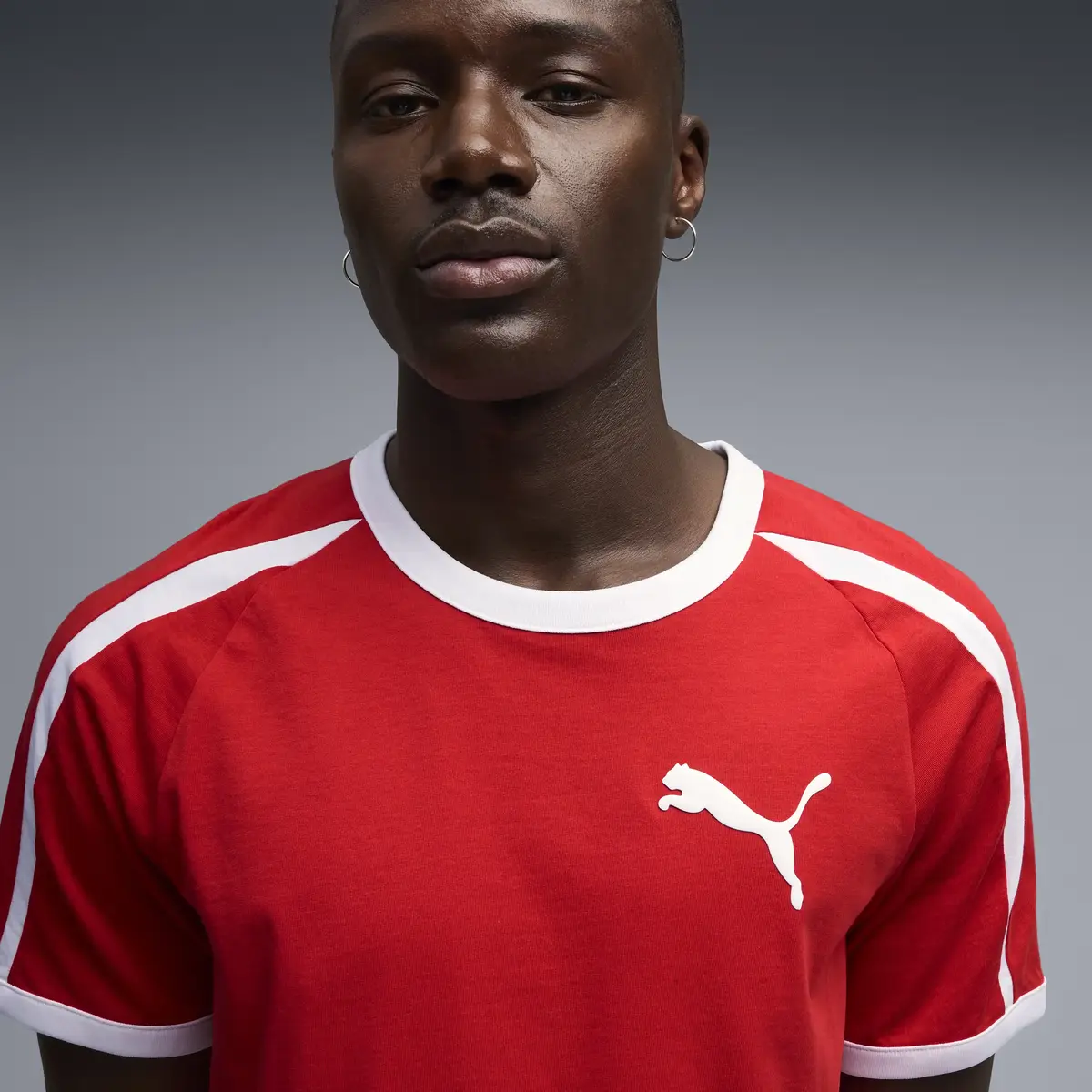 PUMA T7 Ringer Tee Kırmızı Erkek T-Shirt