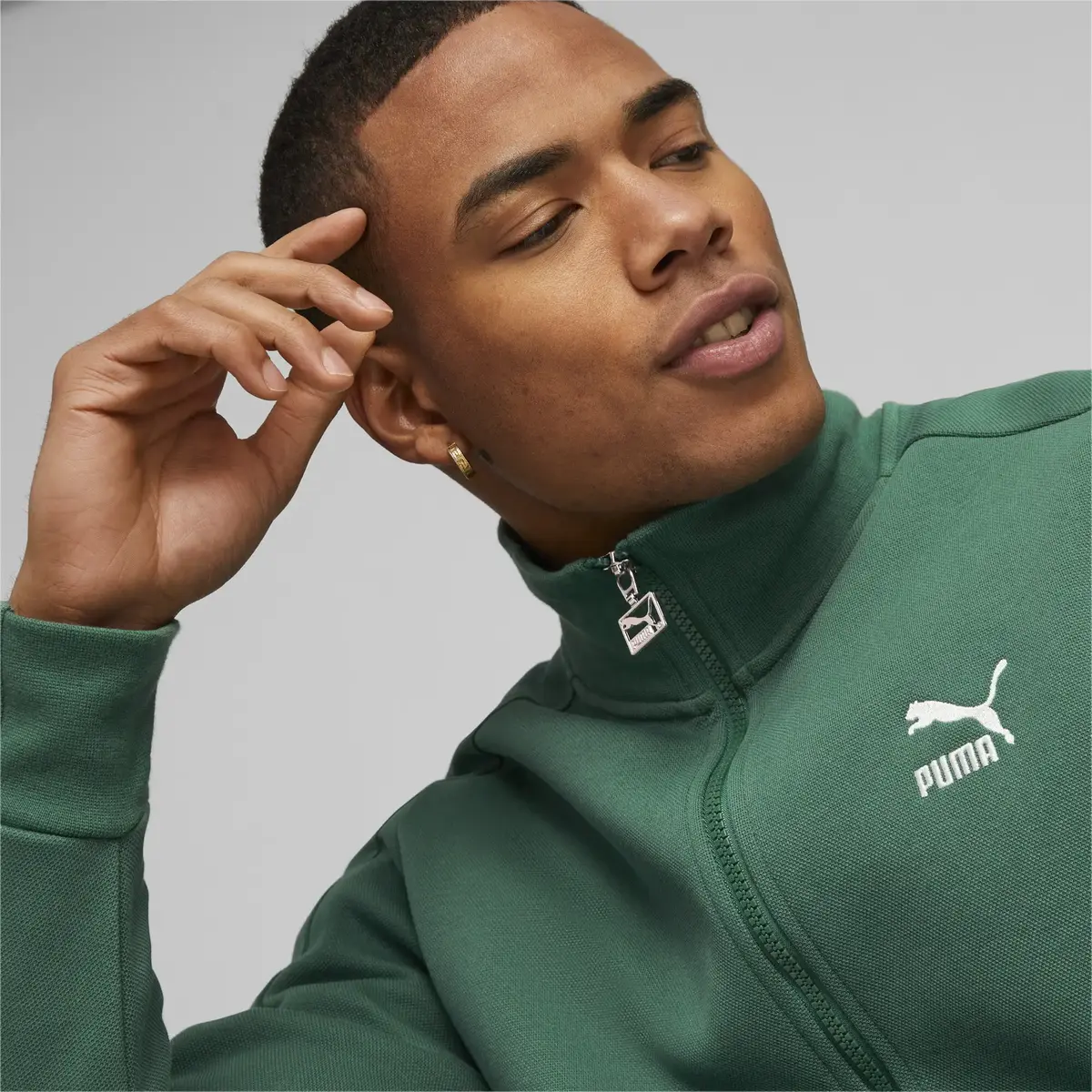 Puma T7 Track Jacket DK Vine Yeşil Erkek Ceket
