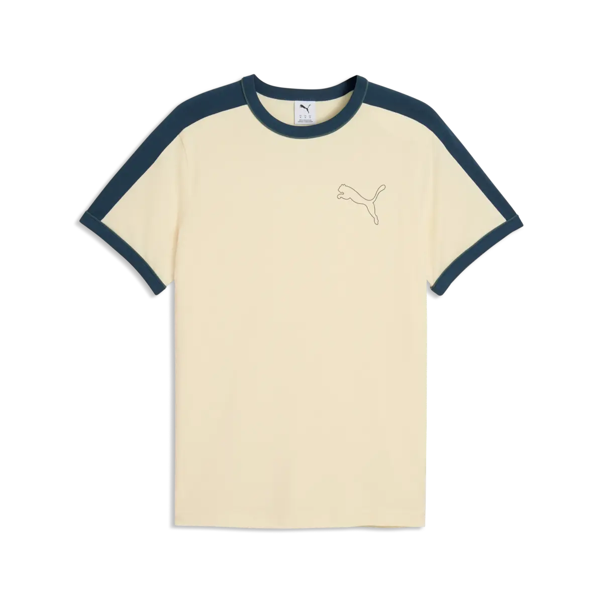 PUMA T7 Ringer Tee Krem Erkek T-Shirt