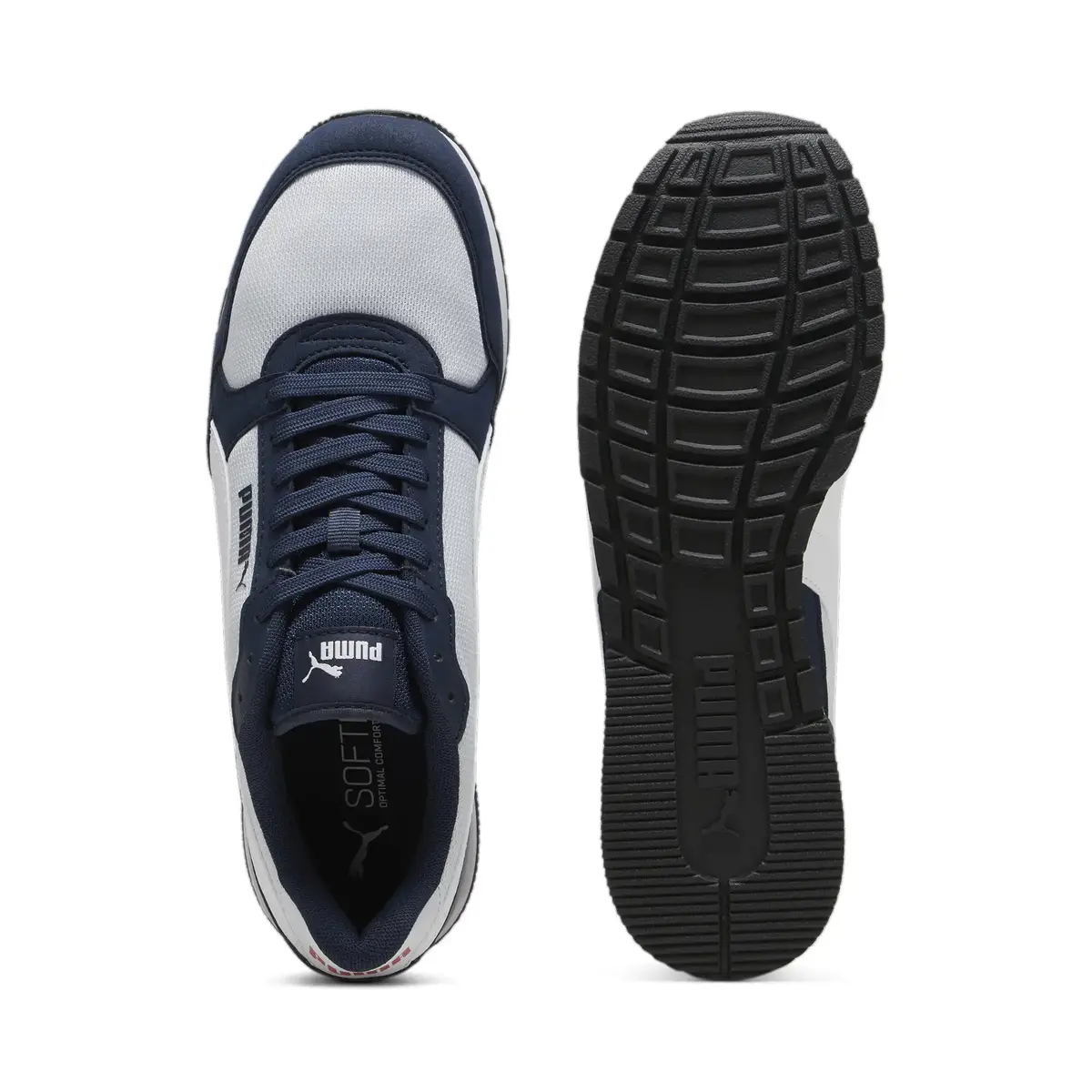 Puma ST Runner v3 Mesh Gri-Lacivert Erkek Günlük Spor Ayakkabı