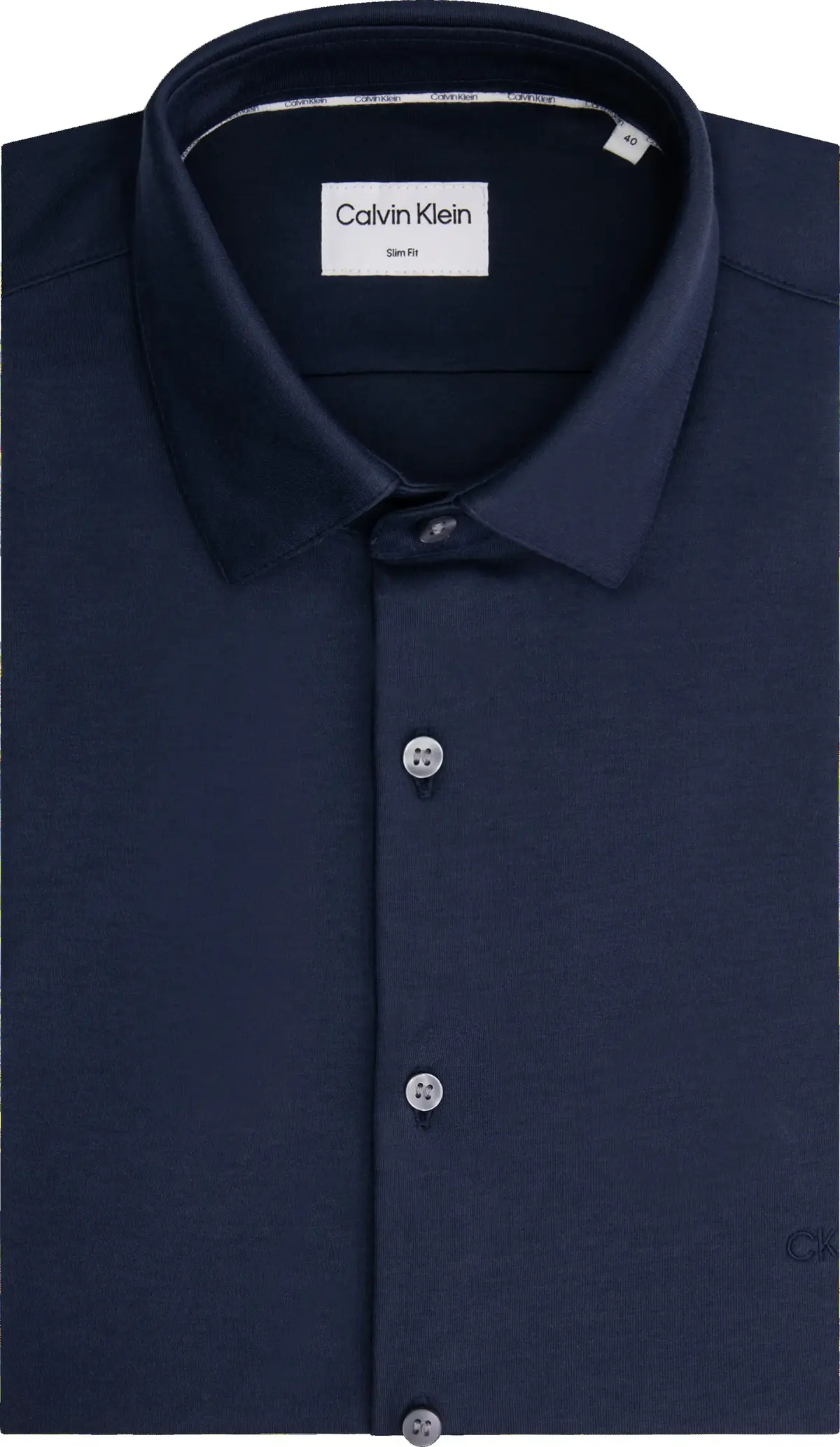 Calvin Klein SMOOTH COTTON SOLID Erkek Siyah Gömlek