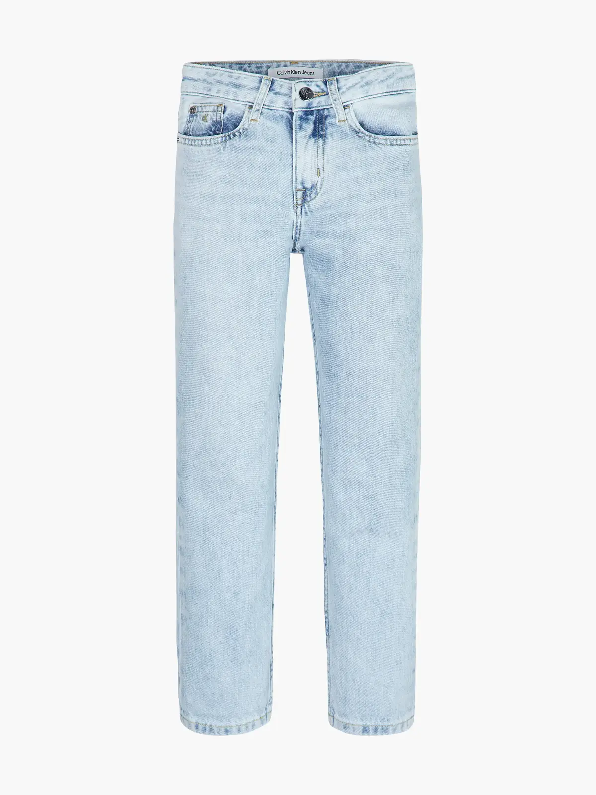 Calvin Klein RELAXED HR WASHED LI Kadın Mavi Kot Pantolon