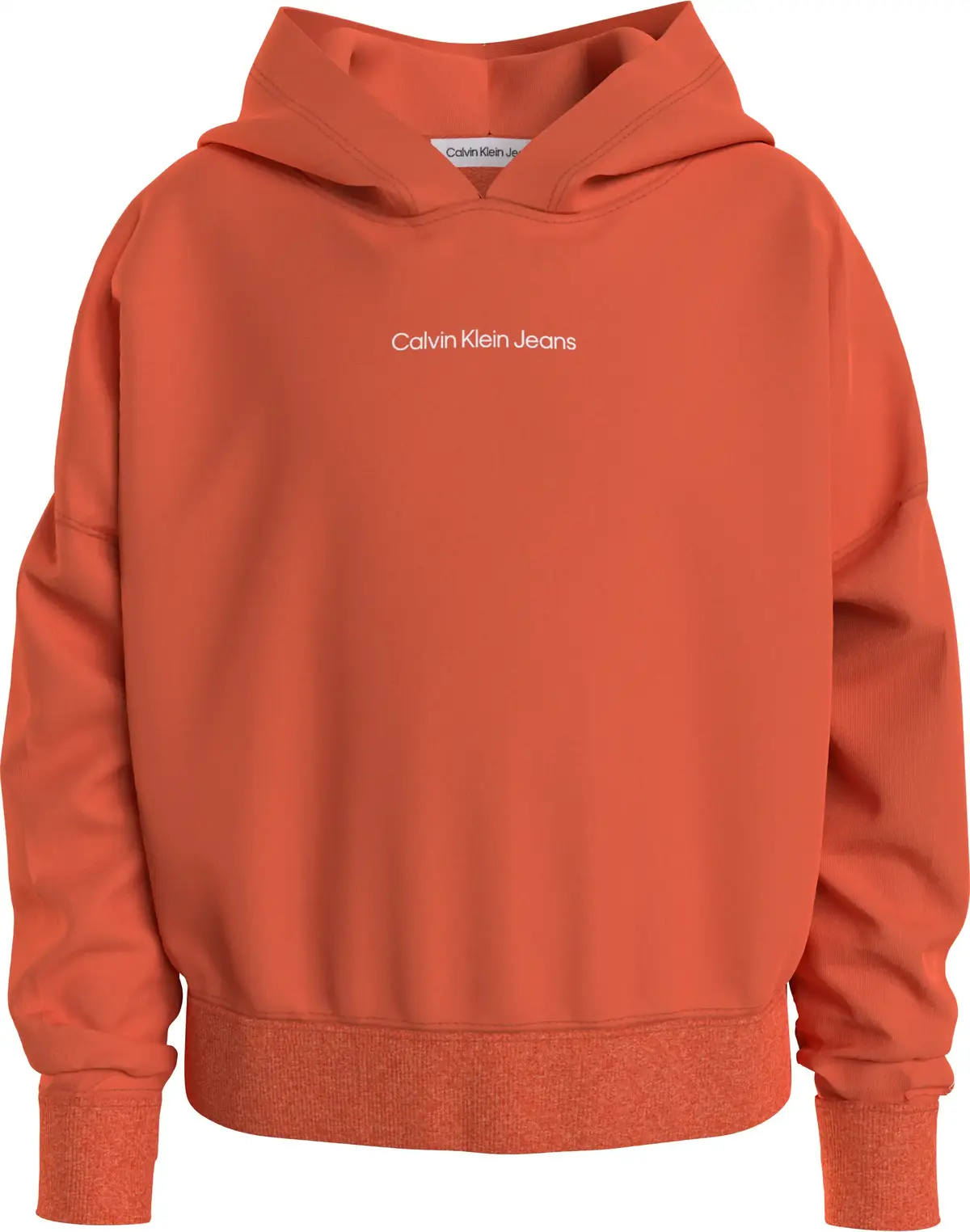 Calvin Klein CKJ LOGO BOXY HOODIE Kadın Turuncu Hoodie
