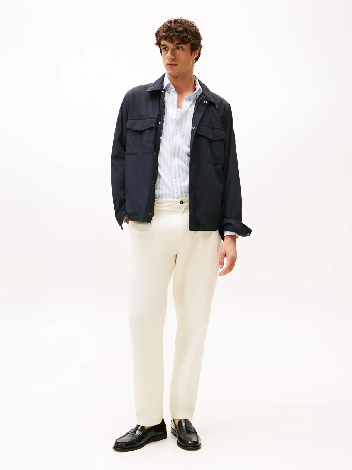 Tommy Hilfiger TECH SHIRT JACKET, DW5 Siyah Erkek Gömlek