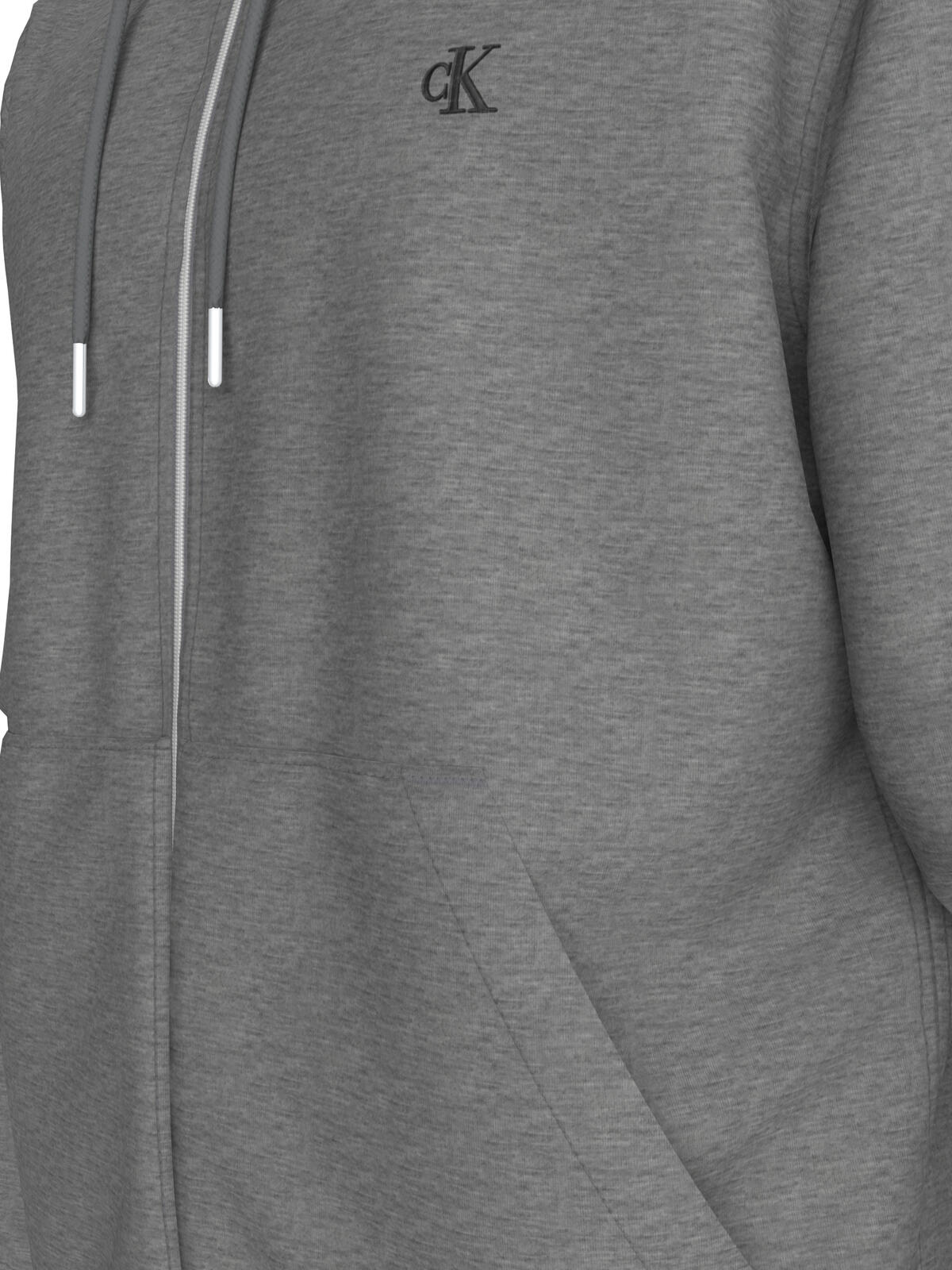 Calvin Klein LS EU 350TERRY MONOGRAM FZ HOODI Gri Erkek Sweatshirt Calvin Klein LS EU 350TERRY MONOGRAM FZ HOODI Gri Erkek Sweatshirt