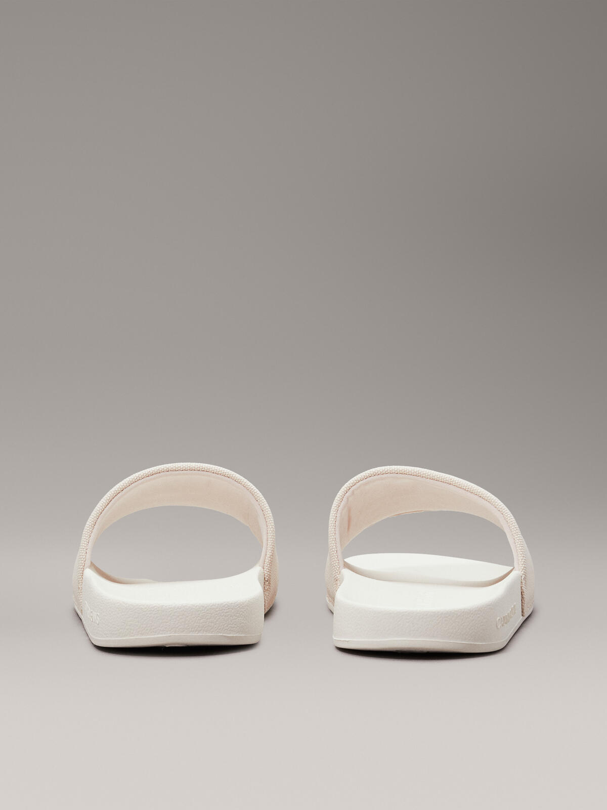 Calvin Klein SLIDE MONOGRAM CO Kadın Bej Terlik