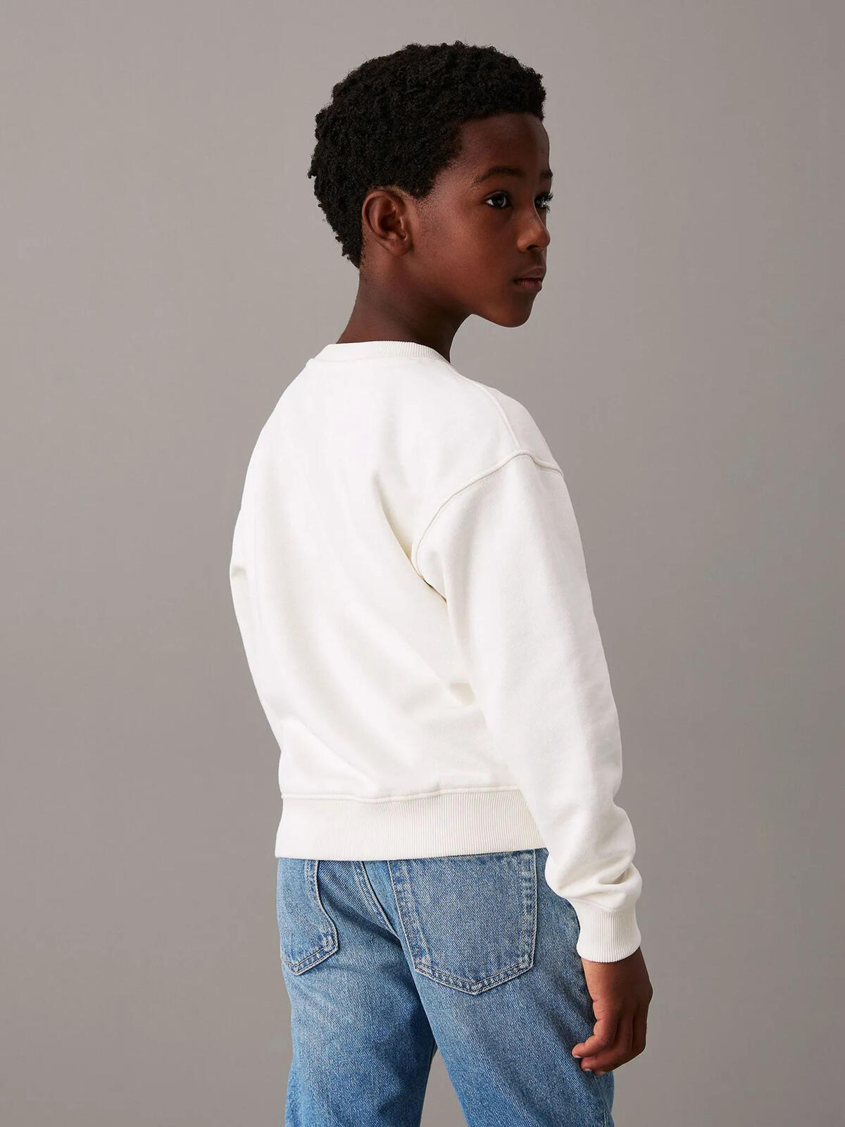 Calvin Klein LOGO GRAPHIC TERRY C, YBI Çocuk Krem Sweatshirt