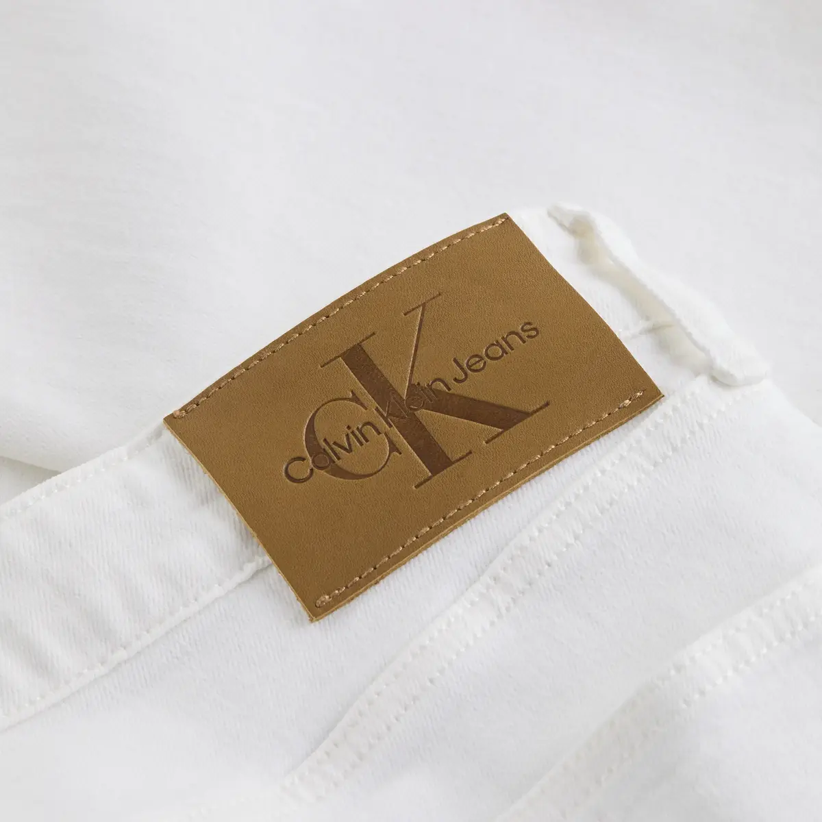 Calvin Klein SLIM TAPER, 1AA Beyaz Erkek Jean Pantolon