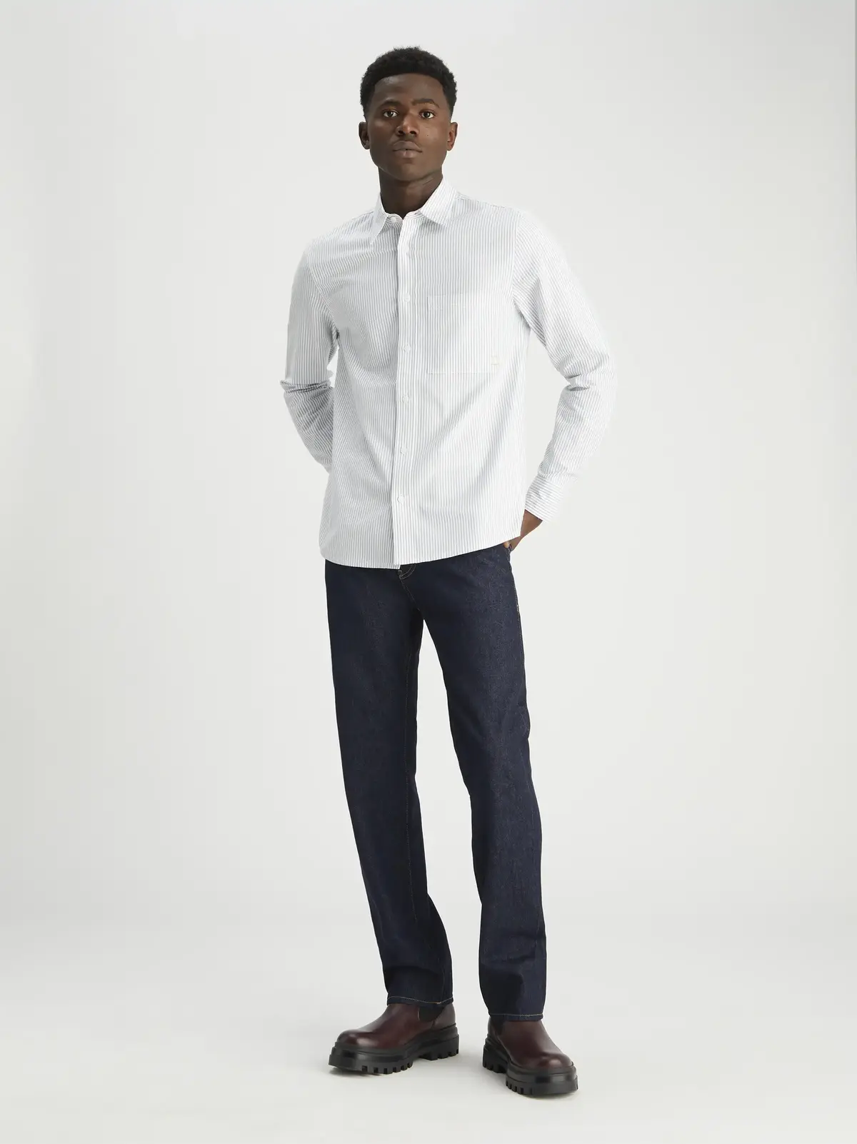 Calvin Klein STANDARD STRAIGHT Erkek Lacivert Kot Pantolon