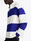 Tommy Hilfiger BLOCKING RUGBY SHIRT Erkek Mavi Polo Sweatshirt