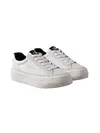 Calvin Klein VULC FLATF LACEUP NY, 01W Bej Kadın Spor Ayakkabı