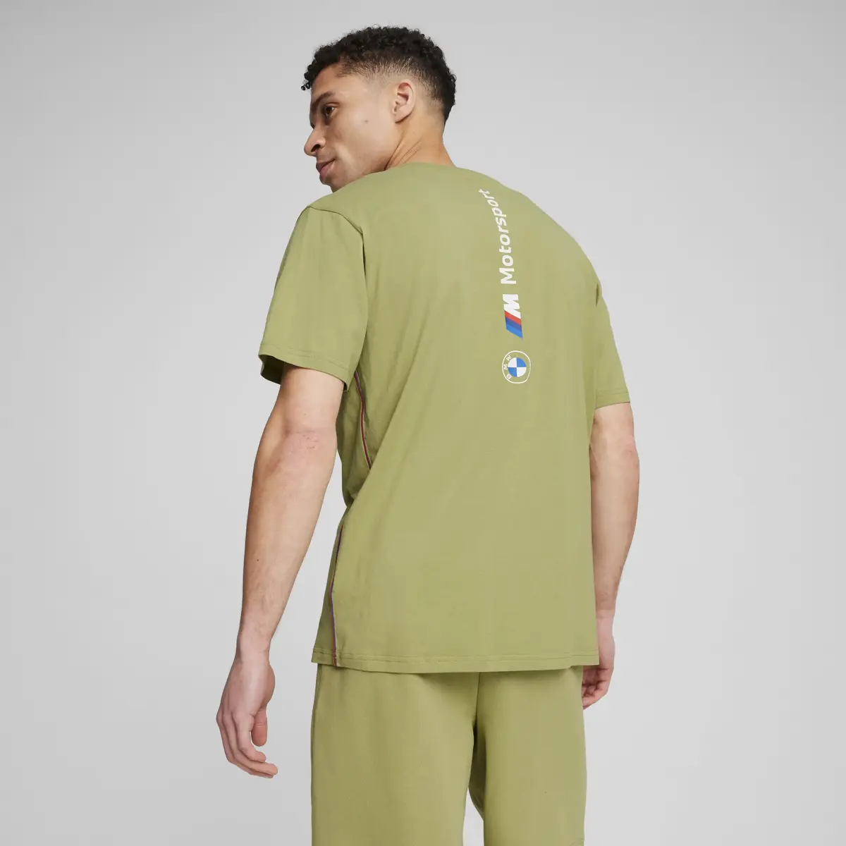 Puma BMW MMS NEW ESS LOGO TEE Yeşil Erkek T-Shirt & Polo