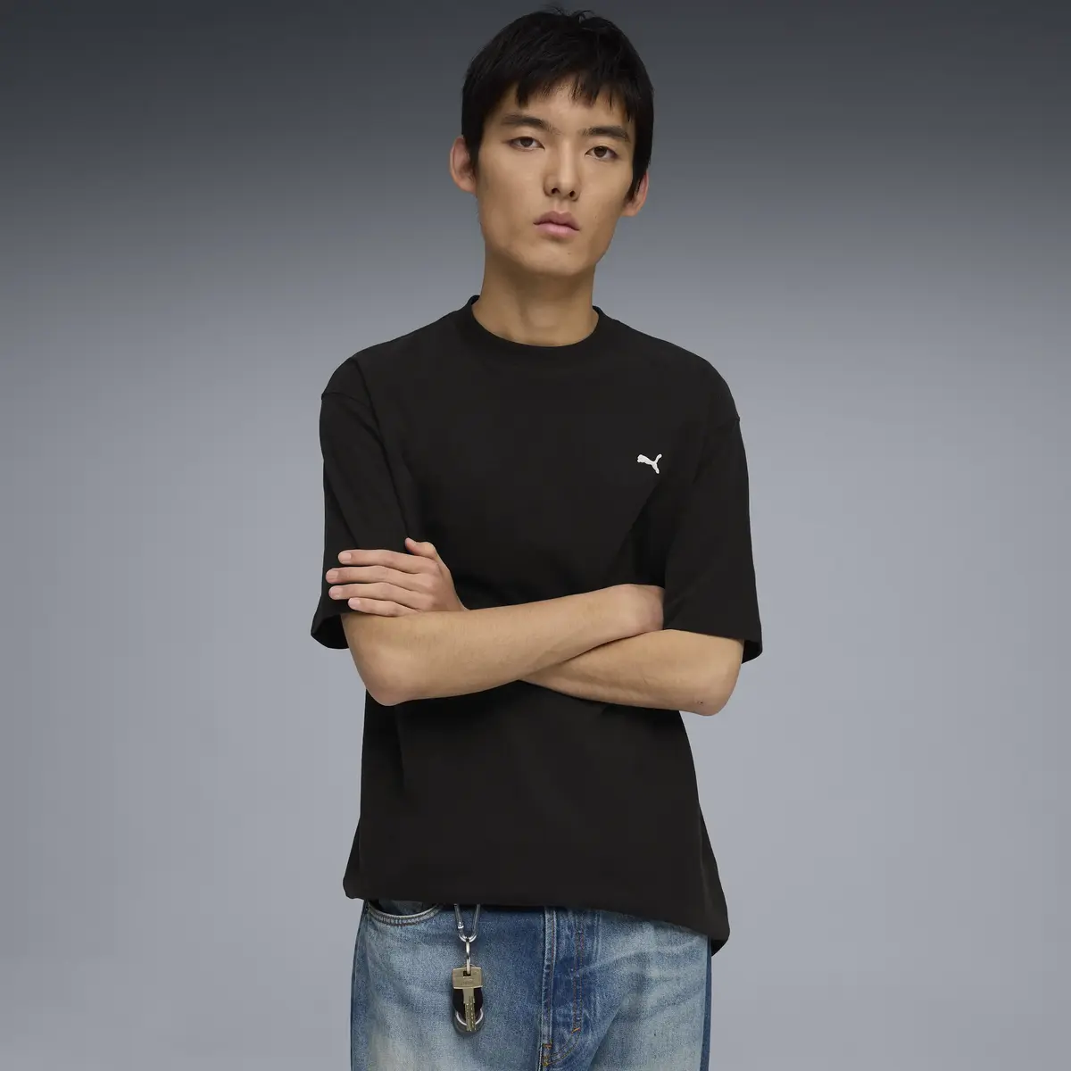 Puma SELECT Essentials Tee Siyah Erkek T-Shirt